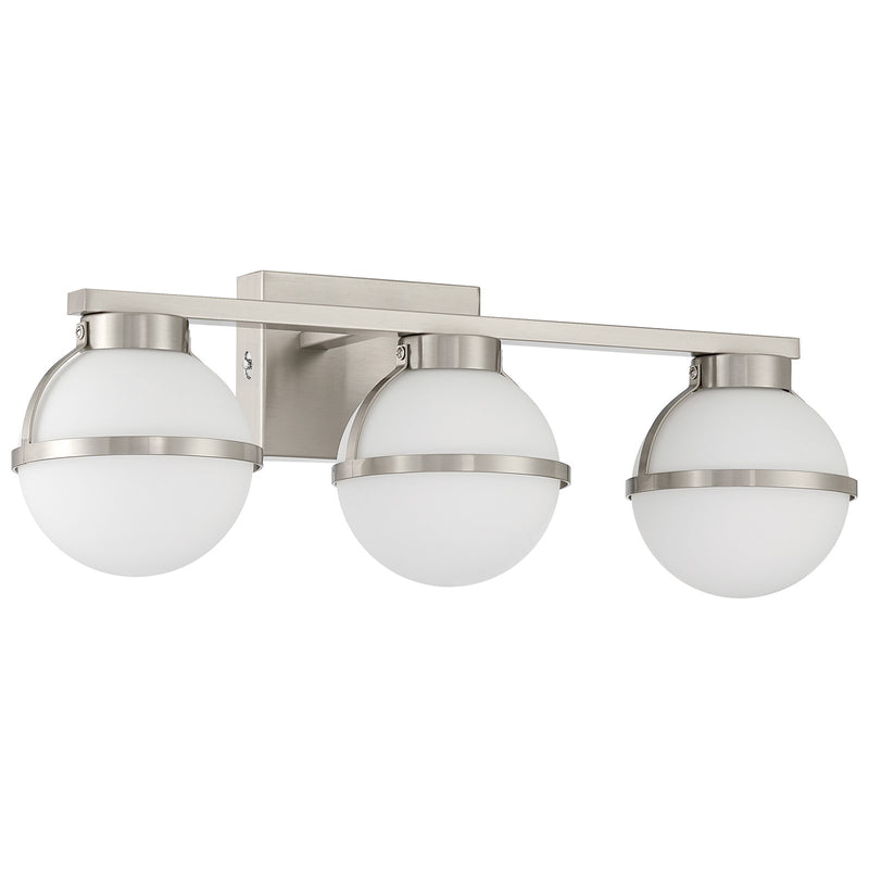 Access Lighting Emma 5CCT LED Vanity, Brushed Steel/Opal