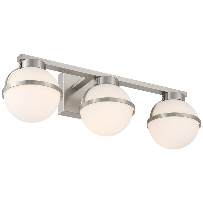 Access Lighting Emma 5CCT LED Vanity, Brushed Steel/Opal