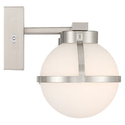 Access Lighting Emma 5CCT LED Vanity, Brushed Steel/Opal