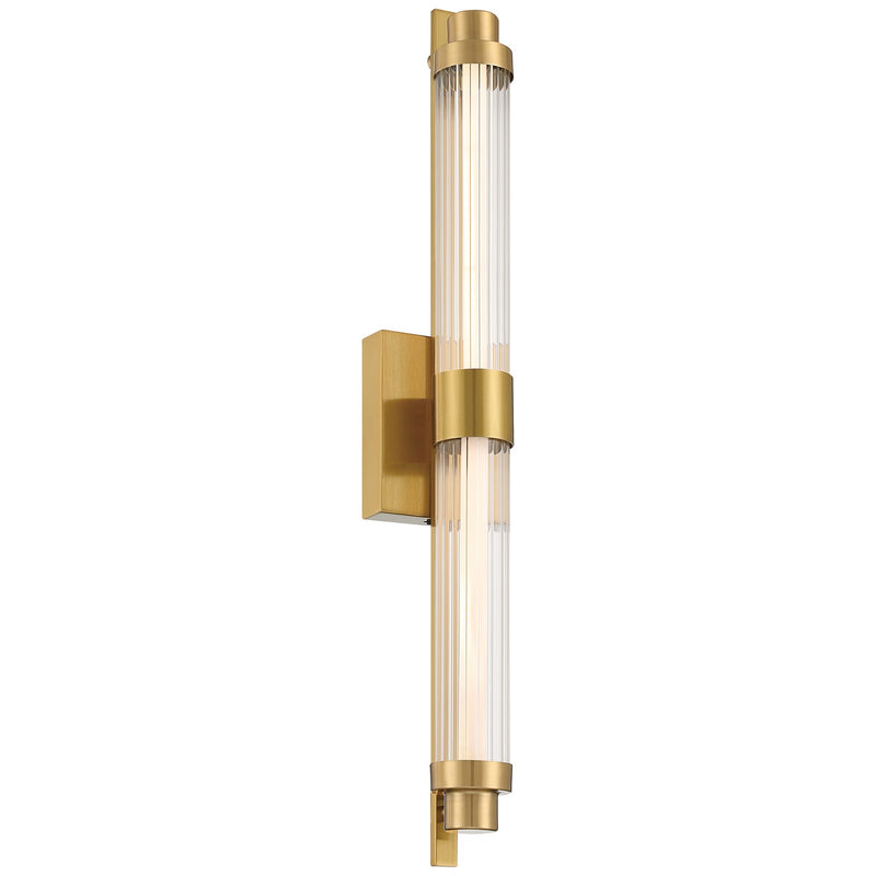 Access Julia 3CCT LED Vanity, Antique Brass/Clr Frosted