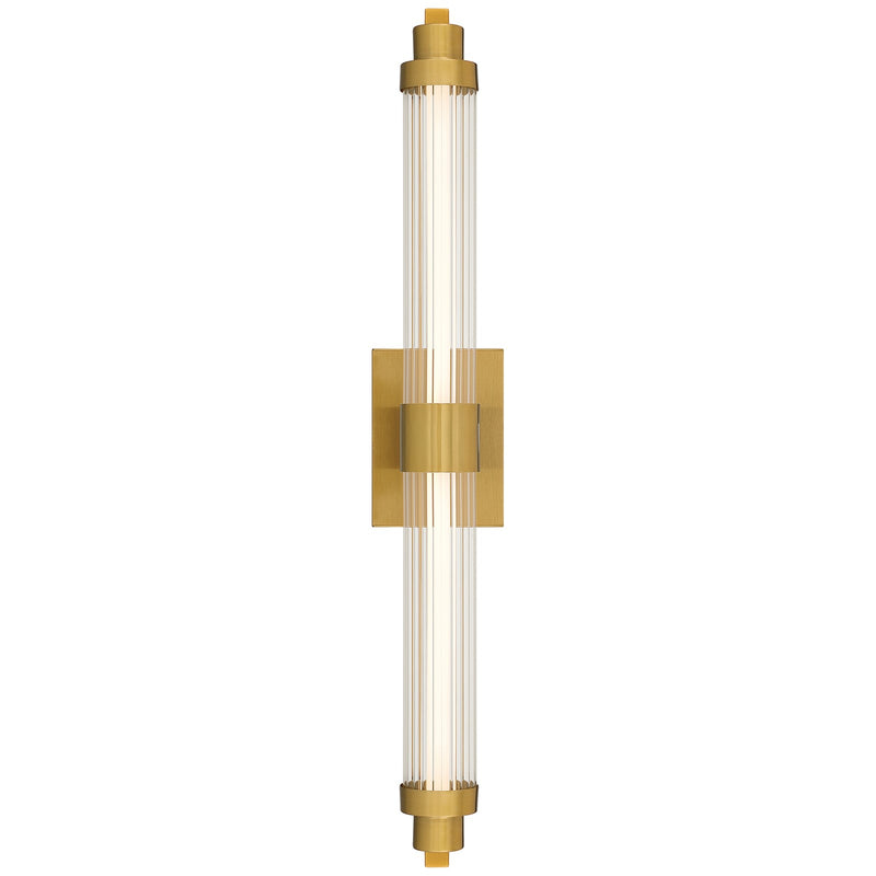 Access Julia 3CCT LED Vanity, Antique Brass/Clr Frosted