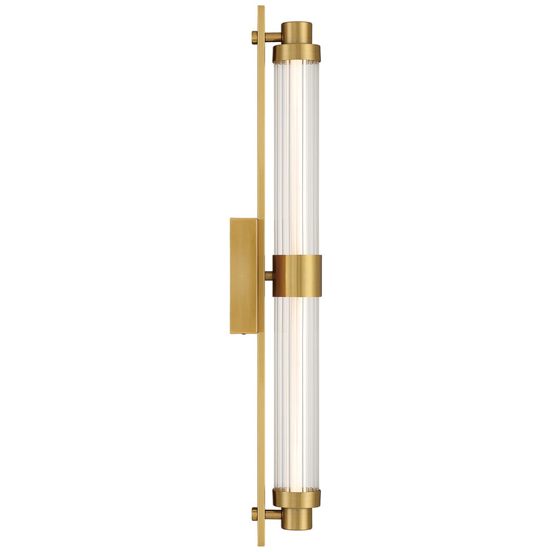 Access Julia 3CCT LED Vanity, Antique Brass/Clr Frosted