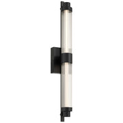 Access Lighting Julia 3CCT LED Vanity, Black/Clear Frosted