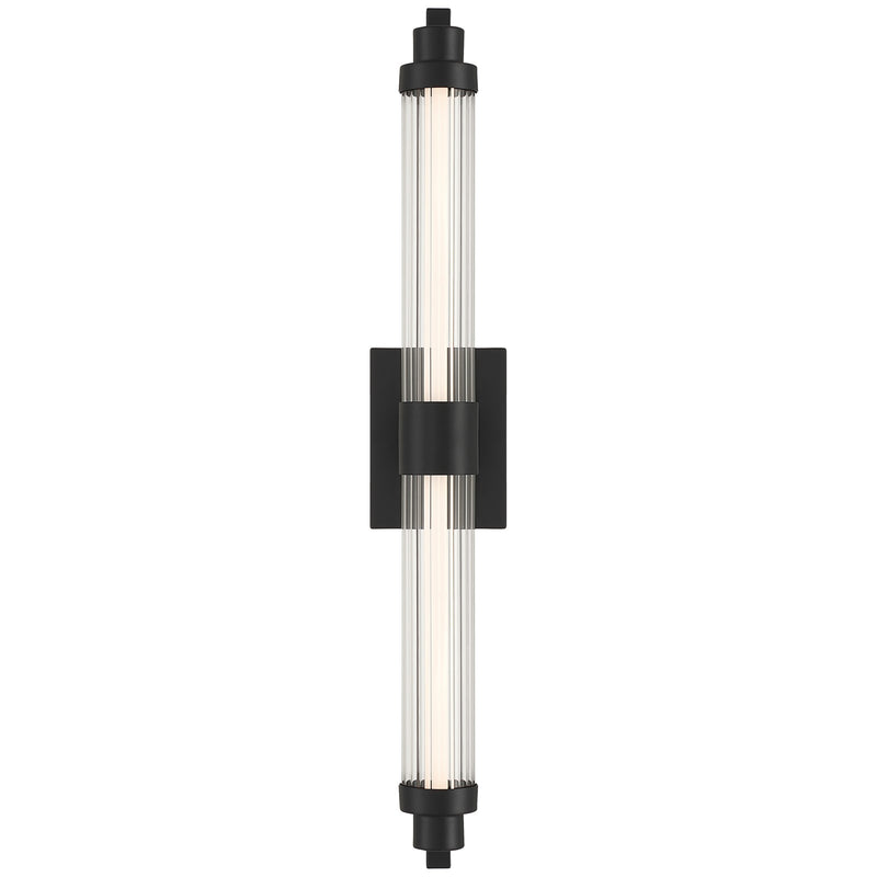Access Lighting Julia 3CCT LED Vanity, Black/Clear Frosted