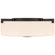 Access Lighting Rachel 2 Light Flush Mount, Matte Black/Opal