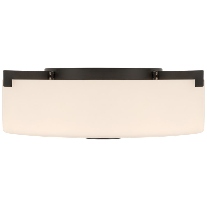 Access Lighting Rachel 2 Light Flush Mount, Matte Black/Opal
