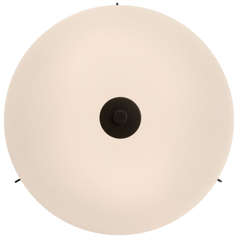 Access Lighting Rachel 2 Light Flush Mount, Matte Black/Opal