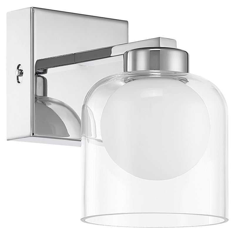 Access Chloe 3CCT LED Wall Sconce, Chrome/Clr Opal