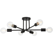 Access Lighting Marin 6 Light Semi Flush, Matte Black