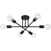 Access Lighting Marin 6 Light Semi Flush, Matte Black