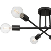 Access Lighting Marin 6 Light Semi Flush, Matte Black