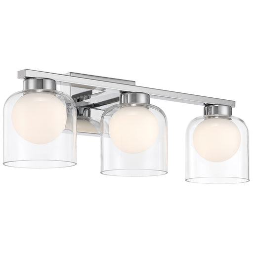 Access Lighting Chloe 3CCCT LED Vanity, Chrome/Clear Opal