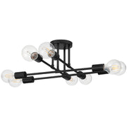 Access Lighting Nova 8 Light Semi Flush, Matte Black