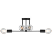 Access Lighting Nova 8 Light Semi Flush, Matte Black