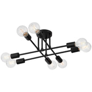 Access Lighting Nova 8 Light Semi Flush, Matte Black