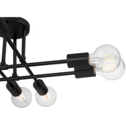 Access Lighting Nova 8 Light Semi Flush, Matte Black