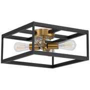 Access Lighting Nikki 4Lt Flush Mount, Black, Antique Brushed Brass
