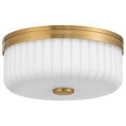 Access Daniella 3CCT LED Flush Mt, Antique Brass/Opal