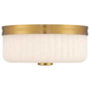 Access Daniella 3CCT LED Flush Mt, Antique Brass/Opal