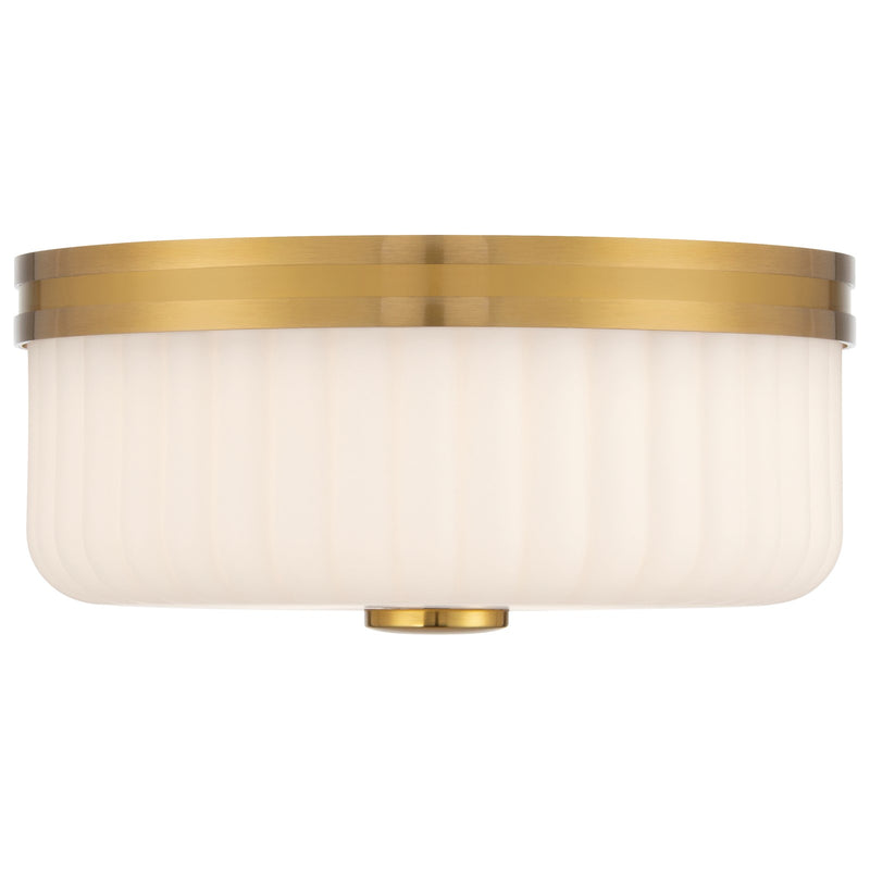 Access Daniella 3CCT LED Flush Mt, Antique Brass/Opal