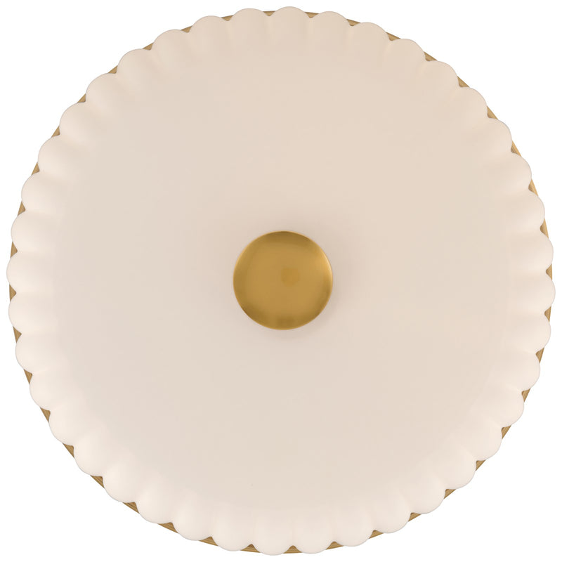 Access Daniella 3CCT LED Flush Mt, Antique Brass/Opal