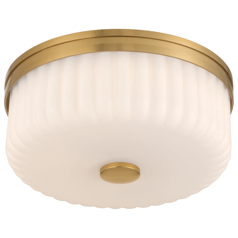 Access Daniella 3CCT LED Flush Mt, Antique Brass/Opal