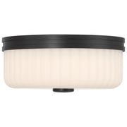 Access Daniella 3CCT LED Flush Mt, Matte Black/Opal
