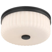 Access Daniella 3CCT LED Flush Mt, Matte Black/Opal