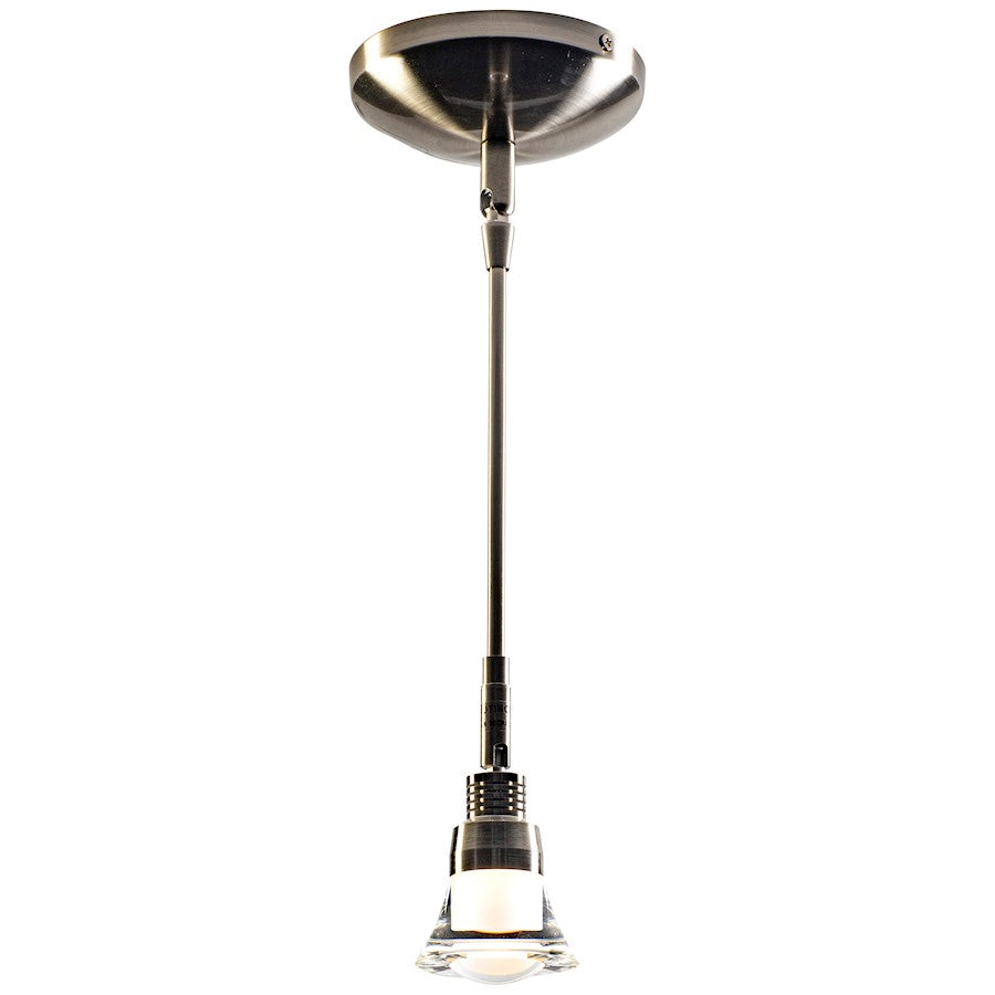 Access Lighting Optix LED Pendant, Matte Chrome/Clear
