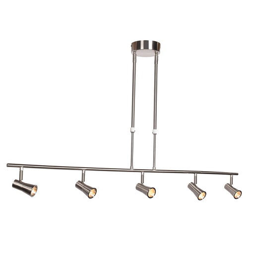 Access Lighting Sleek 5 Light LED Pendant Spotlight, Chrome/Opal