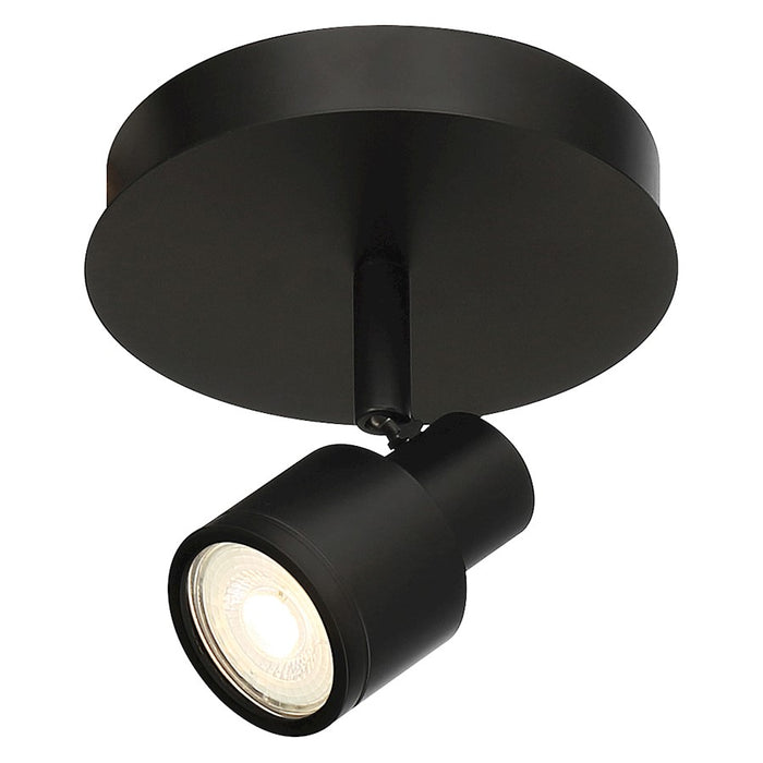Access Lighting Lincoln 1 Light LED Flush Mount, Black/Black