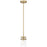 Access Lighting Shelby 1 Light Pendant, Brushed Gold/Clear