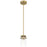 Access Lighting Shelby 1 Light Pendant, Brushed Gold/Clear