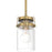 Access Lighting Shelby 1 Light Pendant, Brushed Gold/Clear