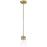 Access Lighting Shelby 1 Light Pendant, Brushed Gold/Clear