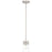 Access Lighting Shelby 1 Light Pendant, Brushed Steel/Clear