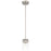 Access Lighting Shelby 1 Light Pendant, Brushed Steel/Clear