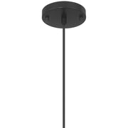 Access Lighting Iris 1 Light Pendant, Matte Black/Opal