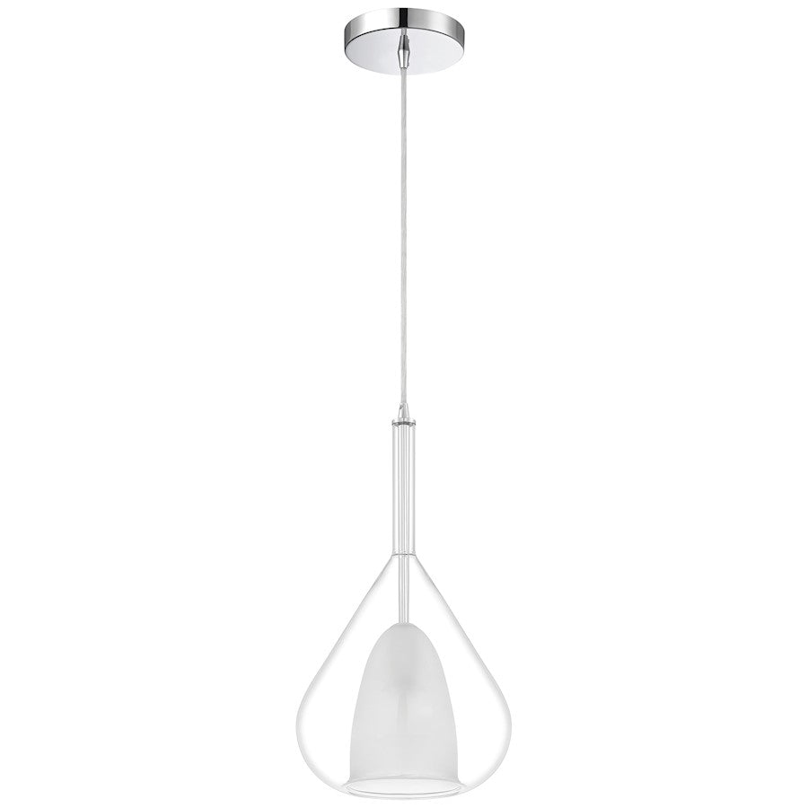 Access Lighting Ray Pendant, Chrome/Clear, Frosted White - 63088-CH-CFR