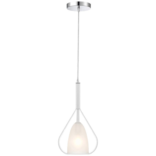Access Lighting Ray Pendant, Chrome/Clear, Frosted White