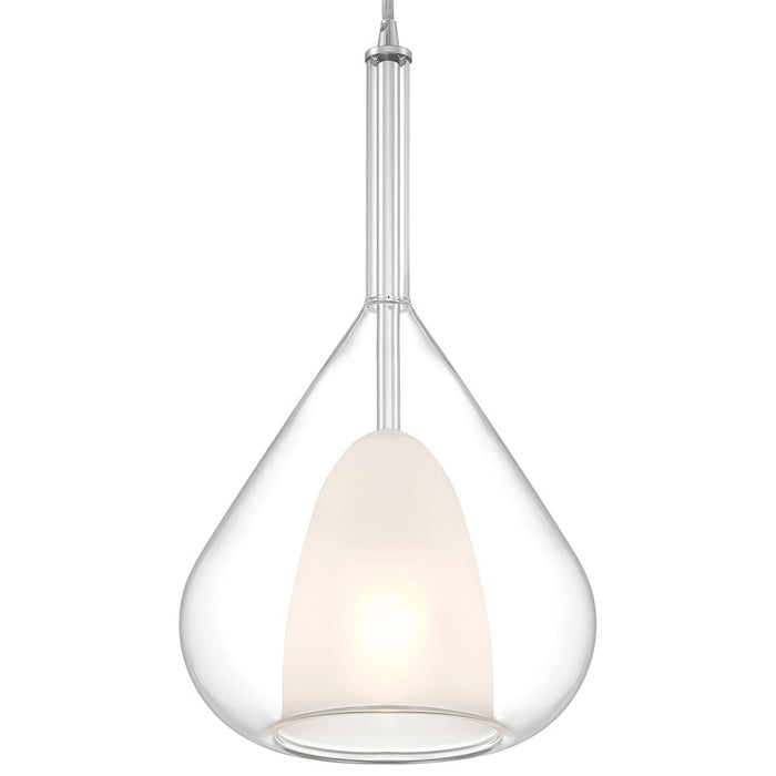 Access Lighting Ray Pendant, Chrome/Clear, Frosted White