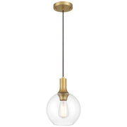 Access Lighting Chantelle 1Lt Pendant, Antique Brushed Brass/Clr