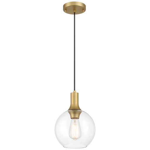 Access Lighting Chantelle 1Lt Pendant, Antique Brushed Brass/Clr