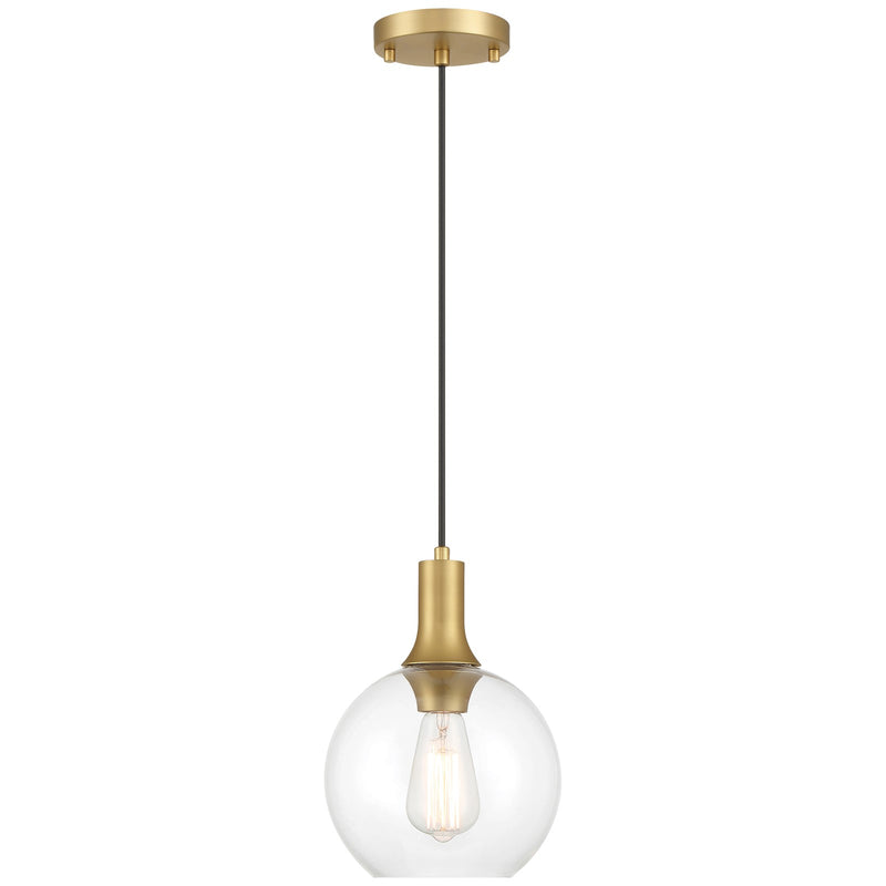 Access Lighting Chantelle 1Lt Pendant, Antique Brushed Brass/Clr