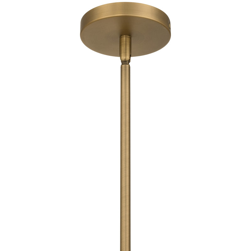 Access Swirl 1Lt Pendant, Antique Brushed Brass/Clr Ribbed