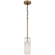Access Ole' 1Lt Pendant, Antique Brushed Brass/Clr Frosted