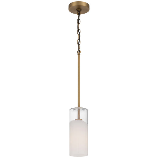 Access Ole' 1Lt Pendant, Antique Brushed Brass/Clr Frosted