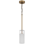 Access Ole' 1Lt Pendant, Antique Brushed Brass/Clr Frosted