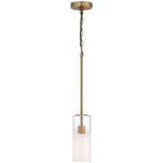 Access Ole' 1Lt Pendant, Antique Brushed Brass/Clr Frosted