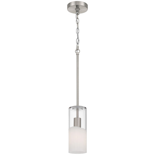 Access Lighting Ole' 1 Light Pendant, Brushed Steel/Clear Frosted